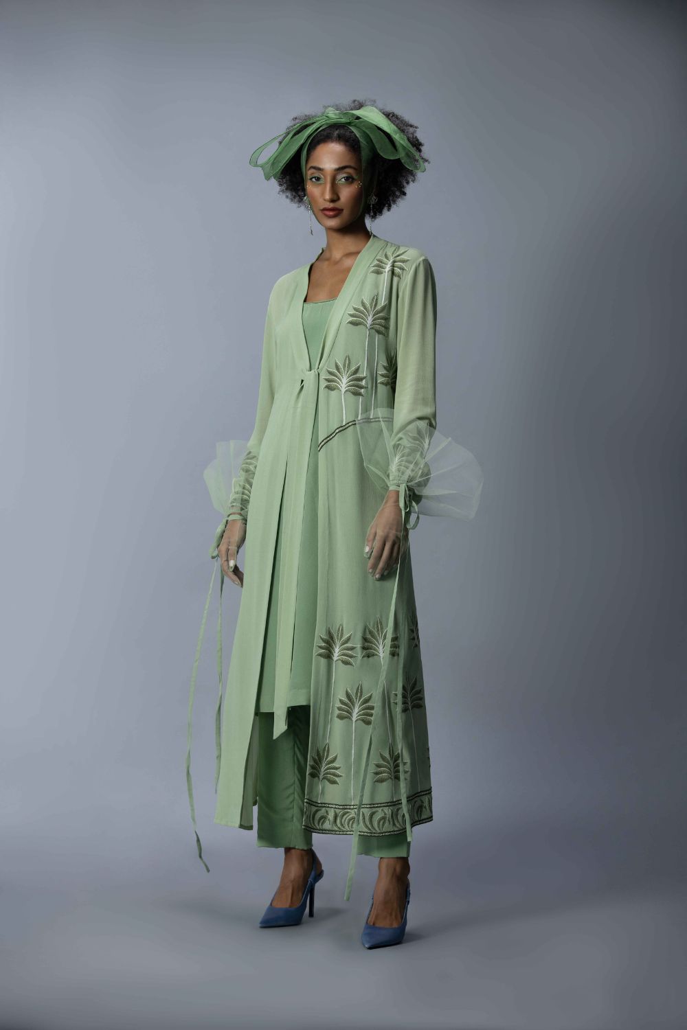 Embroidered Jacket Set