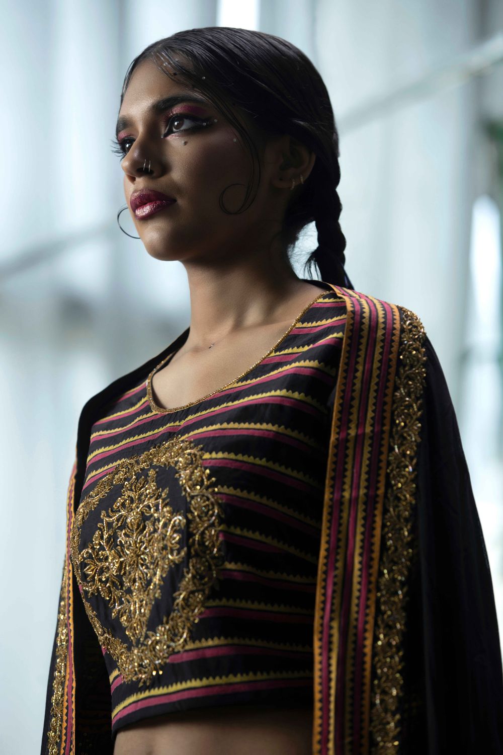 Embroidered Lehenga With Blouse And Dupatta