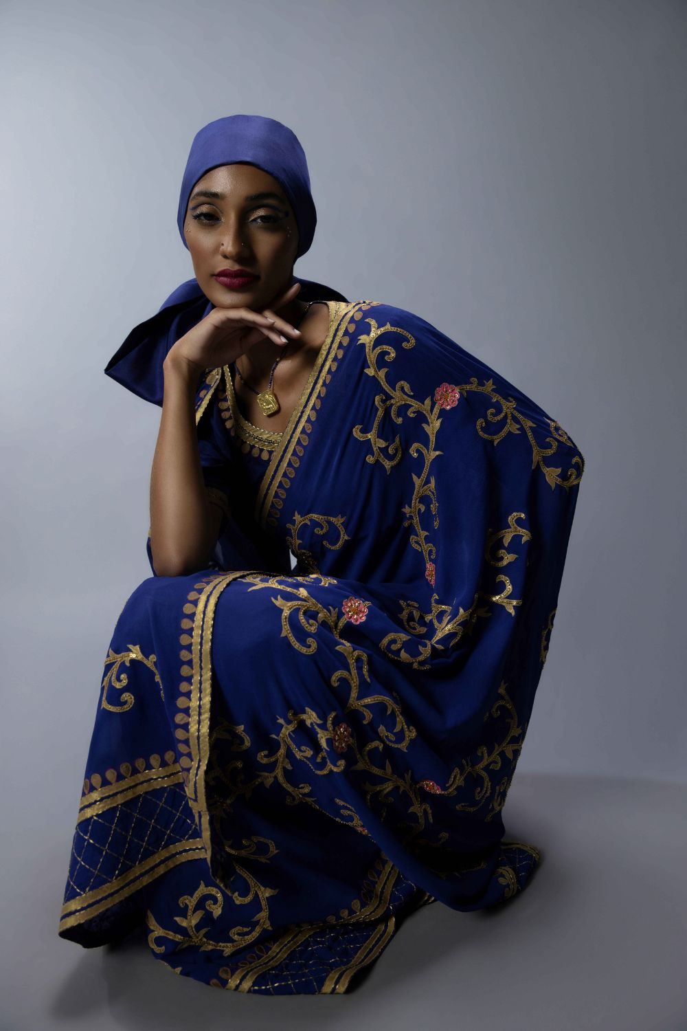 Embroidered Saree With Blouse