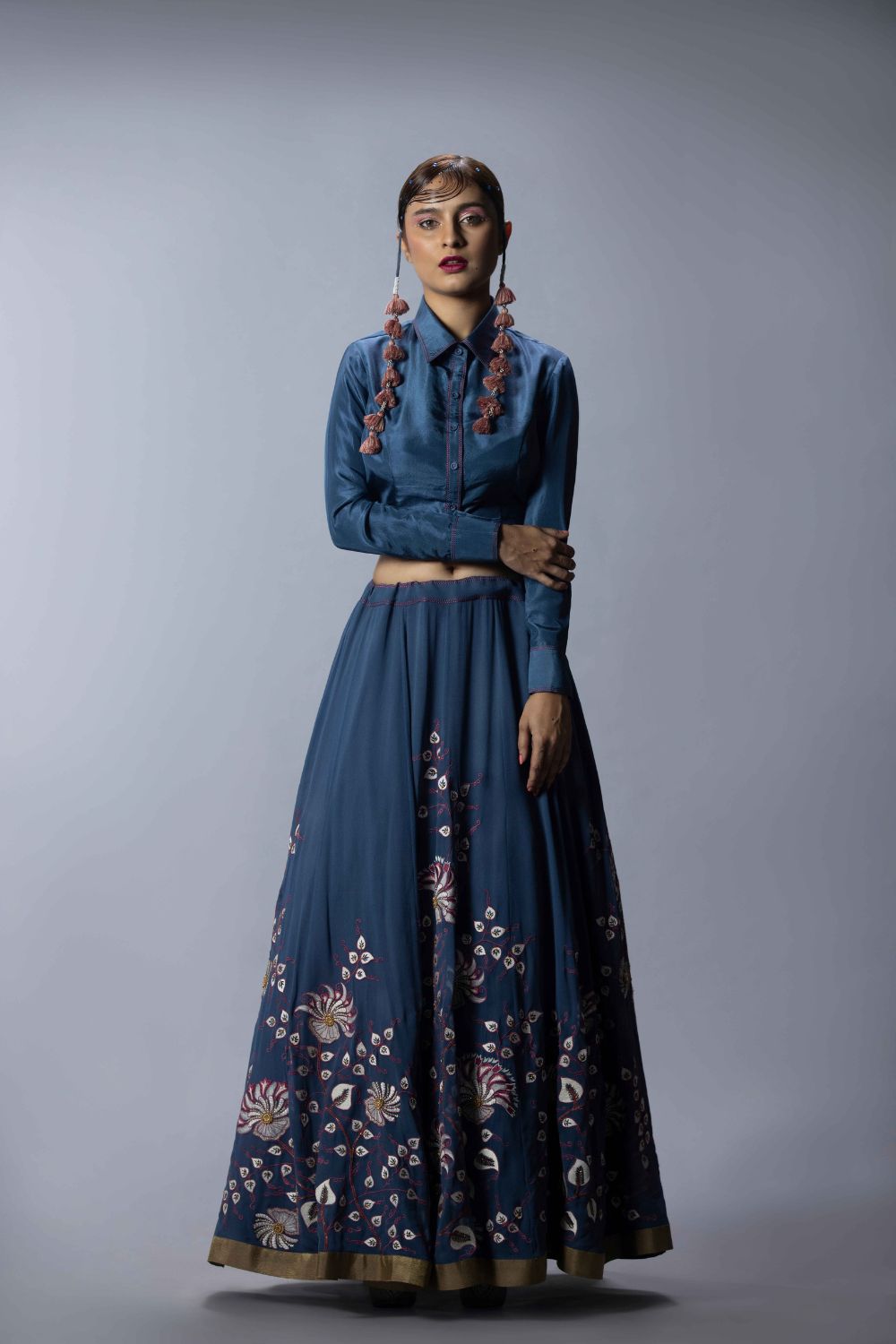 Embroidered Lehenga With Blouse