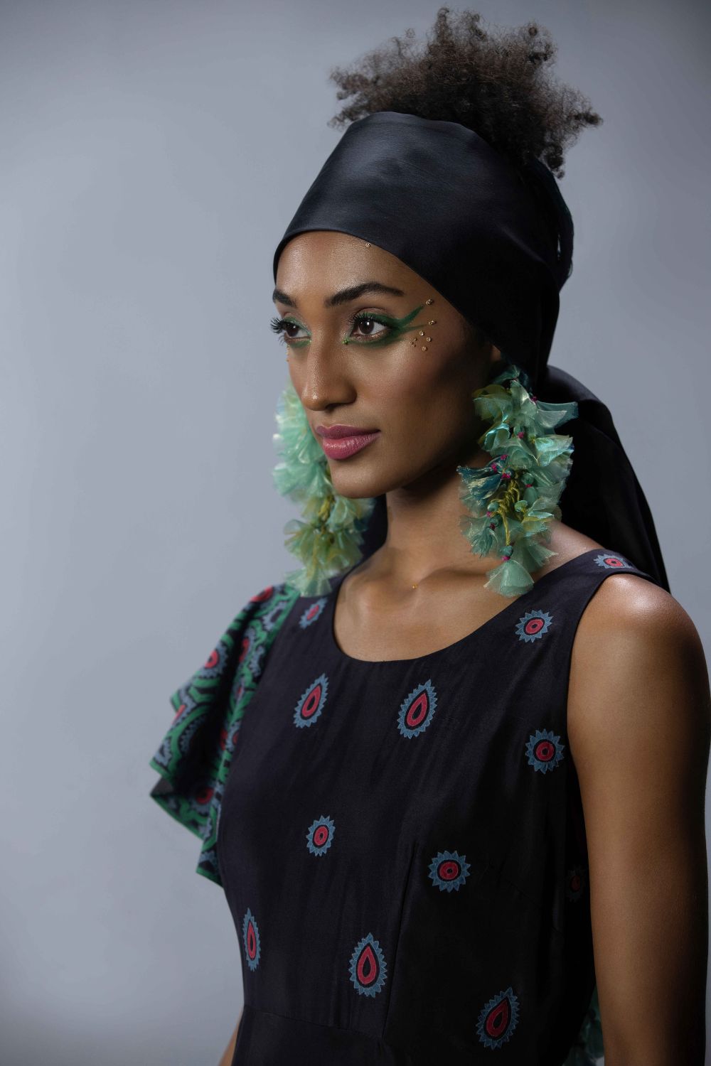 Asymmetric Dress With Applique Details