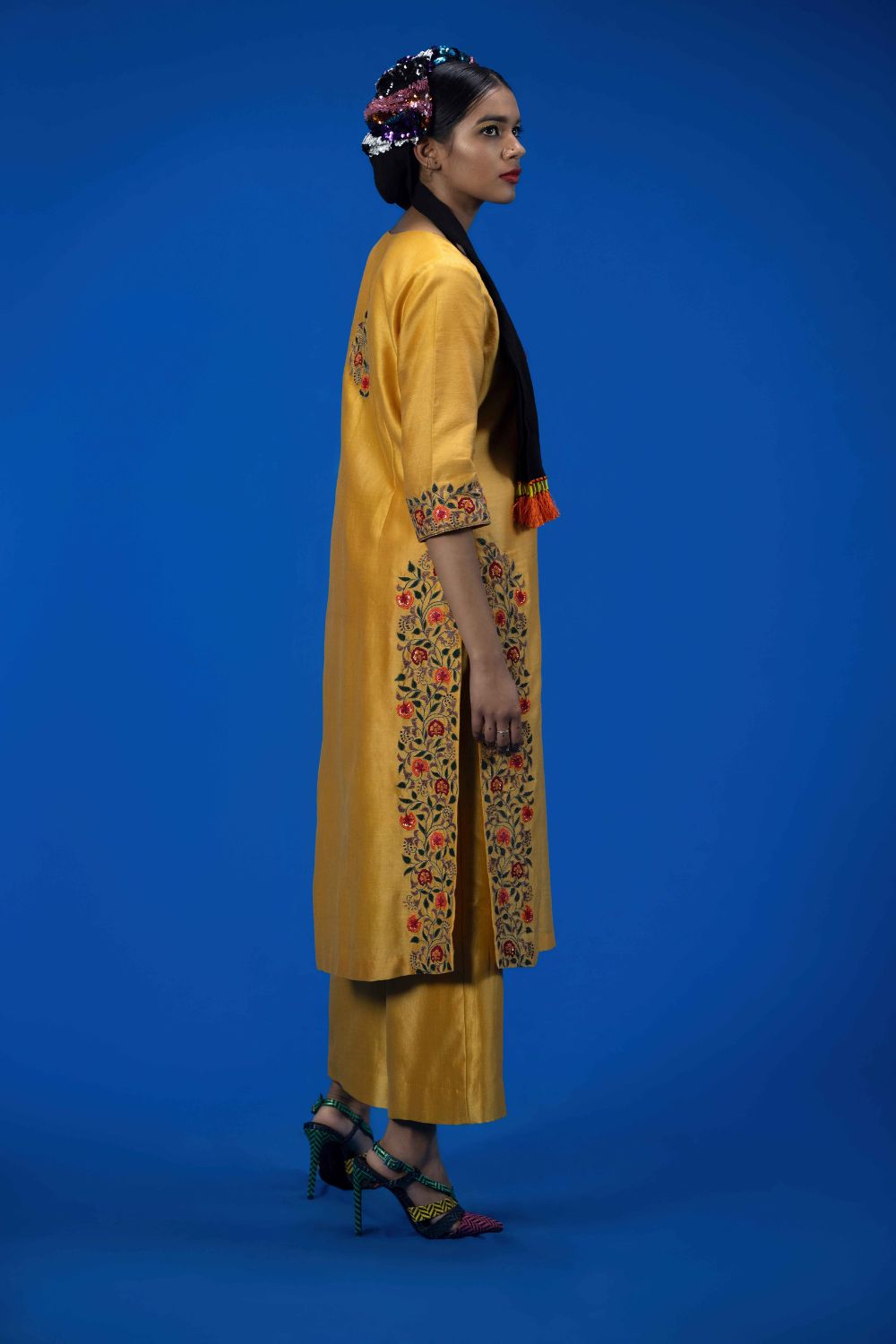 Embroidered Kurta With Straight Pants