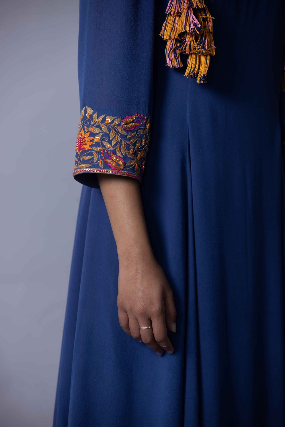 Asymmetric Embroidered Tunic