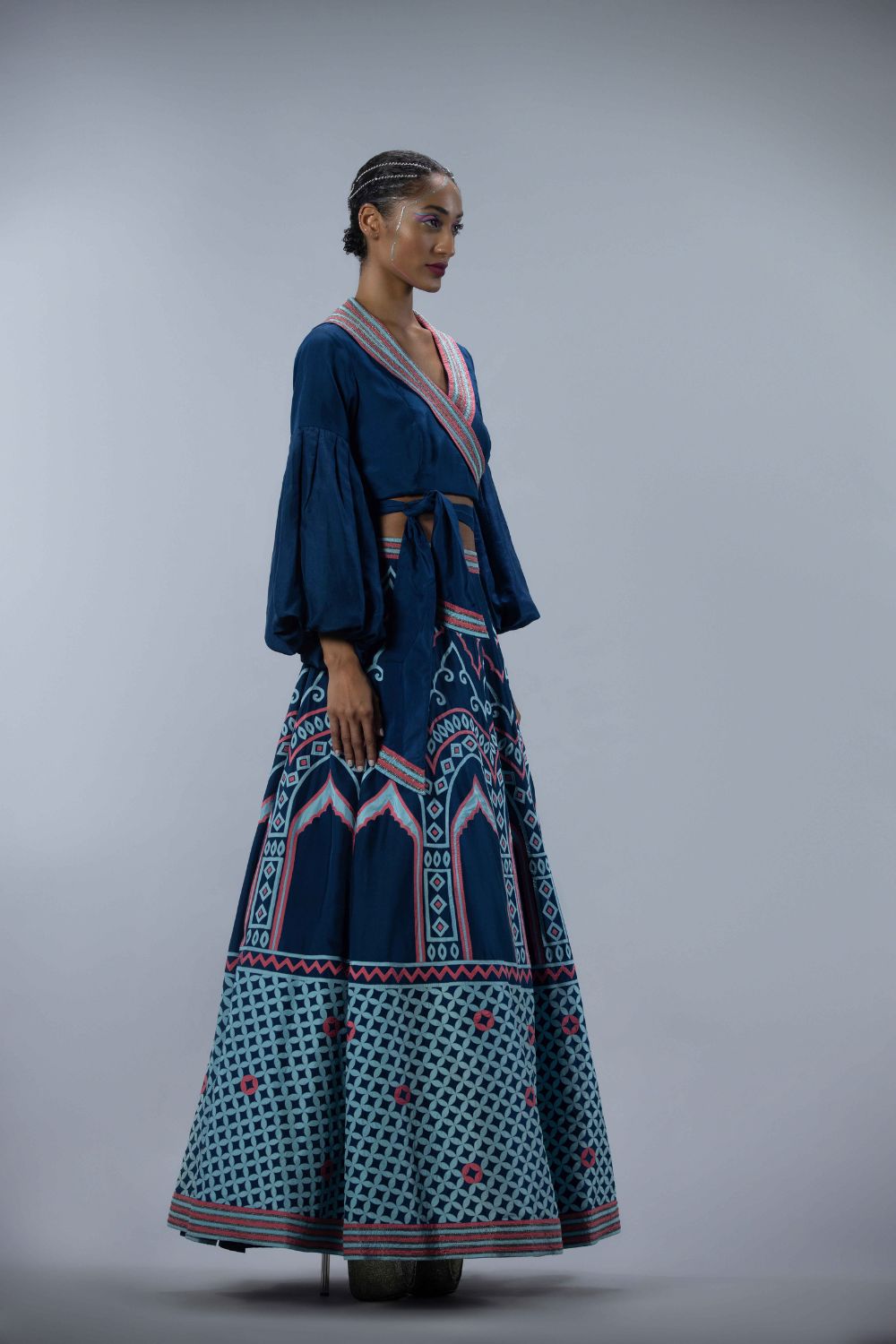 Lehenga With Applique Details And Blouse