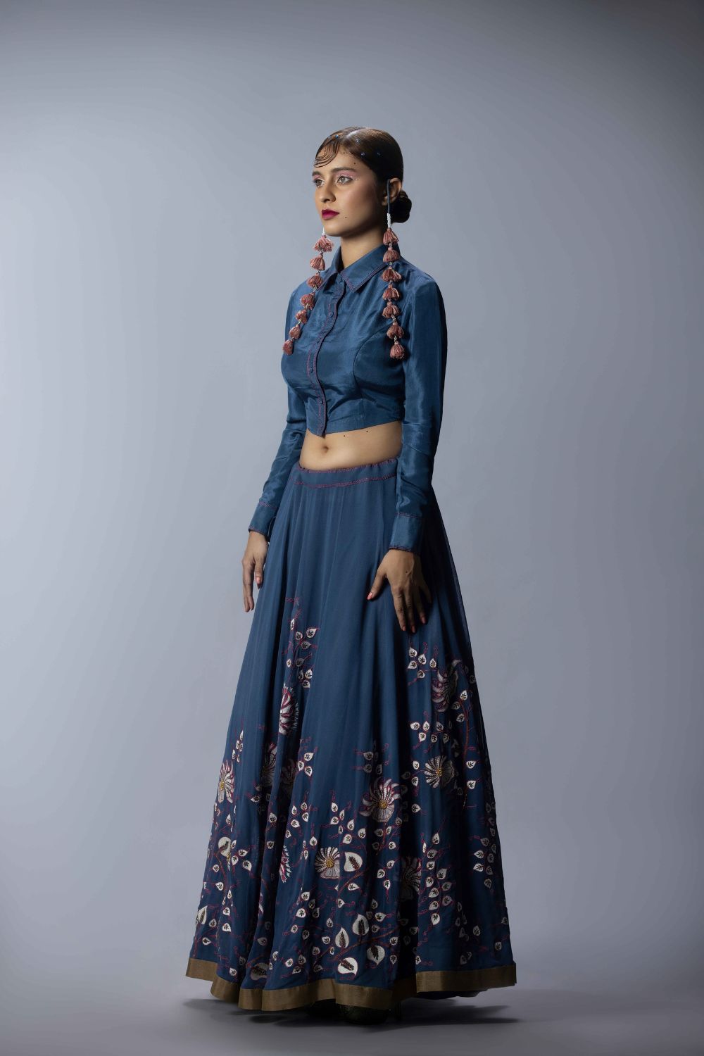Embroidered Lehenga With Blouse